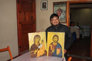 Fr. Evangelos will deliver these icons to one of his 72 communities.